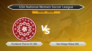 USA National Women Soccer League Portland Thorns FC (W) VS San Diego Wave (W)