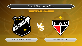 Brazil Nordeste Cup ABC Futebol Clube VS Ferroviario CE