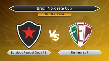 Brazil Nordeste Cup Botafogo Futebol Clube PB VS Fluminense PI