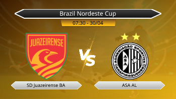 Brazil Nordeste Cup SD Juazeirense BA VS ASA AL