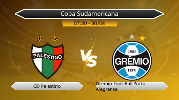 Copa Sudamericana CD Palestino VS Gremio Foot-Ball Porto Alegrense