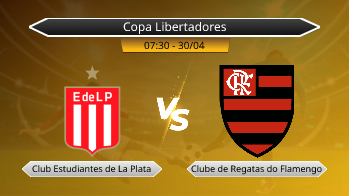 Copa Libertadores Club Estudiantes de La Plata VS Clube de Regatas do Flamengo