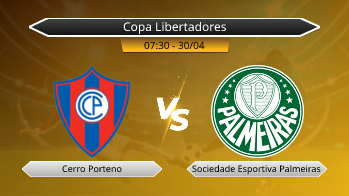 Copa Libertadores Cerro Porteno VS Sociedade Esportiva Palmeiras