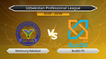Uzbekistan Professional League Metalourg Bekabad VS BuxDU FK