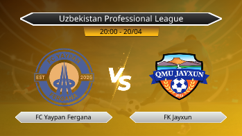 Uzbekistan Professional League FC Yaypan Fergana VS FK Jayxun
