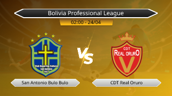 Bolivia Professional League San Antonio Bulo Bulo VS CDT Real Oruro
