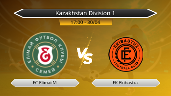 Kazakhstan Division 1 FC Elimai M VS FK Ekibastuz