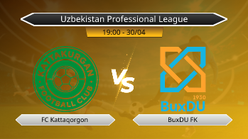 Uzbekistan Professional League FC Kattaqorgon VS BuxDU FK