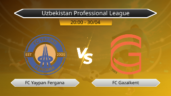 Uzbekistan Professional League FC Yaypan Fergana VS FC Gazalkent