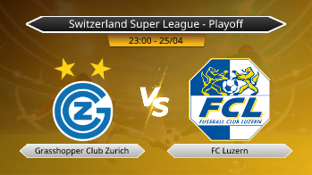 Switzerland Super League - Playoff Grasshopper Club Zurich VS FC Luzern