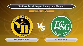 Switzerland Super League - Playoff BSC Young Boys VS FC St Gallen