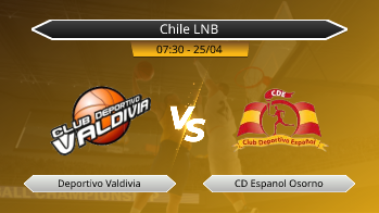 Chile LNB Deportivo Valdivia VS CD Espanol Osorno