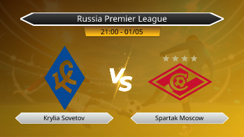 Russia Premier League Krylia Sovetov VS Spartak Moscow