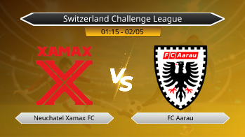 Switzerland Challenge League Neuchatel Xamax FC VS FC Aarau