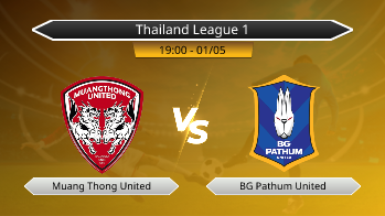 Thailand League 1 Muang Thong United VS BG Pathum United
