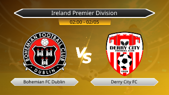 Ireland Premier Division Bohemian FC Dublin VS Derry City FC