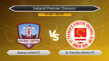 Ireland Premier Division Galway United FC VS St. Patricks Athletic FC