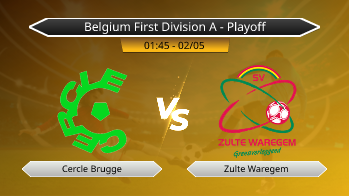 Belgium First Division A - Playoff Cercle Brugge VS Zulte Waregem