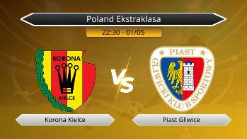 Poland Ekstraklasa Korona Kielce VS Piast Gliwice