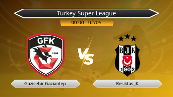 Turkey Super League Gazisehir Gaziantep VS Besiktas JK