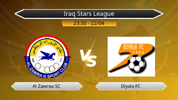 Iraq Stars League Al Zawraa SC VS Diyala FC