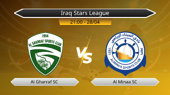 Iraq Stars League Al Gharraf SC VS Al Minaa SC