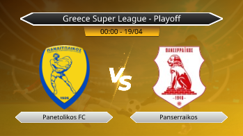 Greece Super League - Playoff Panetolikos FC VS Panserraikos