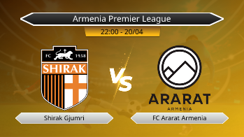 Armenia Premier League Shirak Gjumri VS FC Ararat Armenia