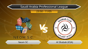 Saudi Arabia Professional League Neom SC VS Al Shabab (KSA)