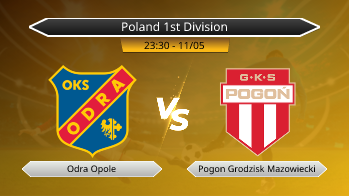 Poland 1st Division Odra Opole VS Pogon Grodzisk Mazowiecki