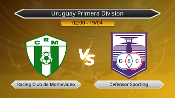 Uruguay Primera Division Racing Club de Montevideo VS Defensor Sporting