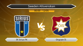 Sweden Allsvenskan IK Sirius FK VS Orgryte IS