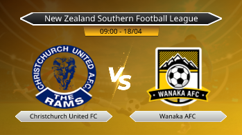 New Zealand Southern Football League Christchurch United FC VS Wanaka AFC