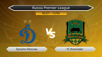 Russia Premier League Dynamo Moscow VS FC Krasnodar