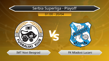 Serbia Superliga - Playoff IMT Novi Beograd VS FK Mladost Lucani