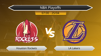 NBA Playoffs Houston Rockets VS LA Lakers