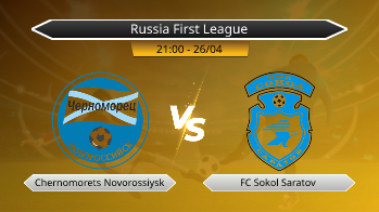 Russia First League Chernomorets Novorossiysk VS FC Sokol Saratov