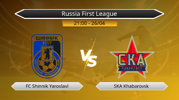 Russia First League FC Shinnik Yaroslavl VS SKA Khabarovsk