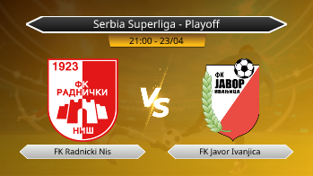 Serbia Superliga - Playoff FK Radnicki Nis VS FK Javor Ivanjica