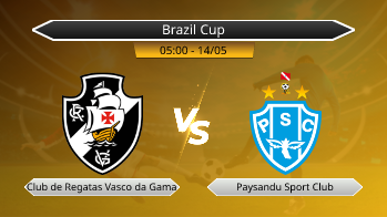 Brazil Cup Club de Regatas Vasco da Gama VS Paysandu Sport Club