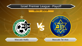 Israel Premier League - Playoff Maccabi Haifa VS Maccabi Tel Aviv