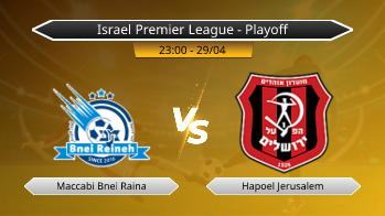 Israel Premier League - Playoff Maccabi Bnei Raina VS Hapoel Jerusalem