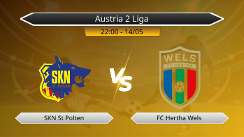 Austria 2 Liga SKN St Polten VS FC Hertha Wels