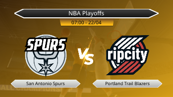 NBA Playoffs San Antonio Spurs VS Portland Trail Blazers