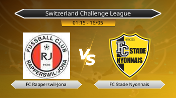 Switzerland Challenge League FC Rapperswil-Jona VS FC Stade Nyonnais