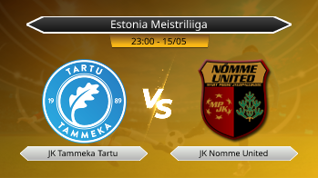 Estonia Meistriliiga JK Tammeka Tartu VS JK Nomme United
