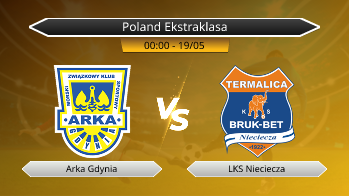 Poland Ekstraklasa Arka Gdynia VS LKS Nieciecza