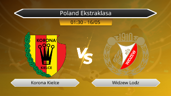 Poland Ekstraklasa Korona Kielce VS Widzew Lodz