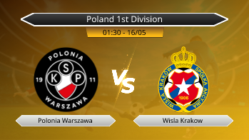 Poland 1st Division Polonia Warszawa VS Wisla Krakow