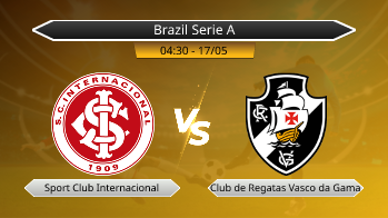 Brazil Serie A Sport Club Internacional VS Club de Regatas Vasco da Gama